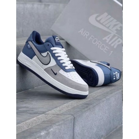 NIKE AİRFORCE PREMIUM BEYAZ GRİ MAVİ